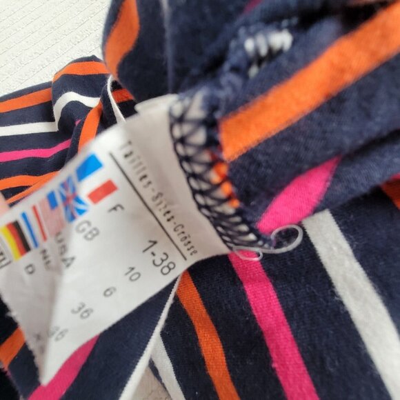 Saint James Womens Multicolor Striped T-Shirt Top Size 6 Long Sleeve Casual - Picture 4 of 7